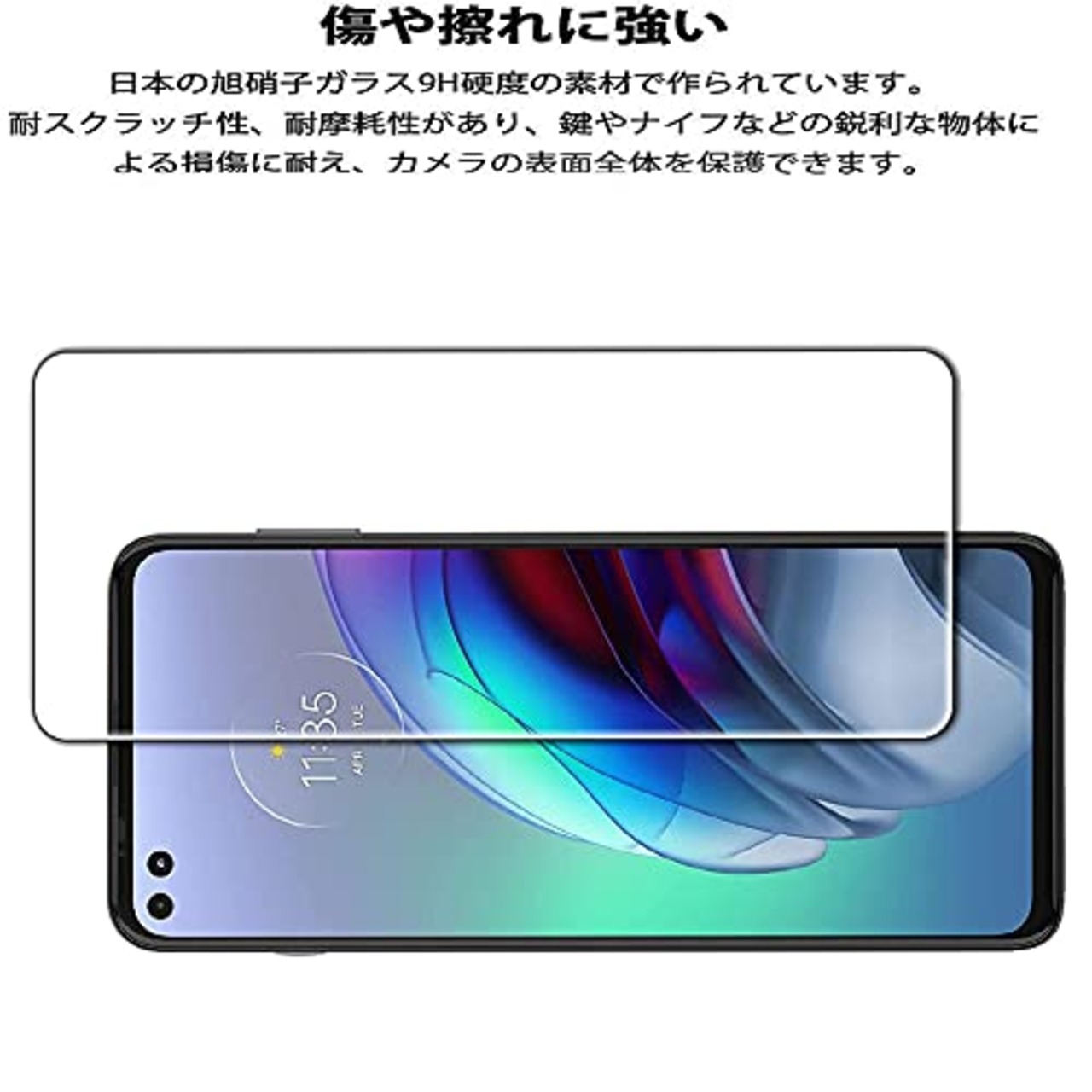 FOR moto g100 ガラスフイルム moto g100 フイルム 【2枚セッ】強化ガラス 保護フィルム 日本旭硝子素材AGC 硬度9H 気泡ゼロ 飛散防止 高感度 高透過率 衝撃吸収 指紋防止 貼り付け簡単 moto g100 液晶ガラス フィルム Eustak