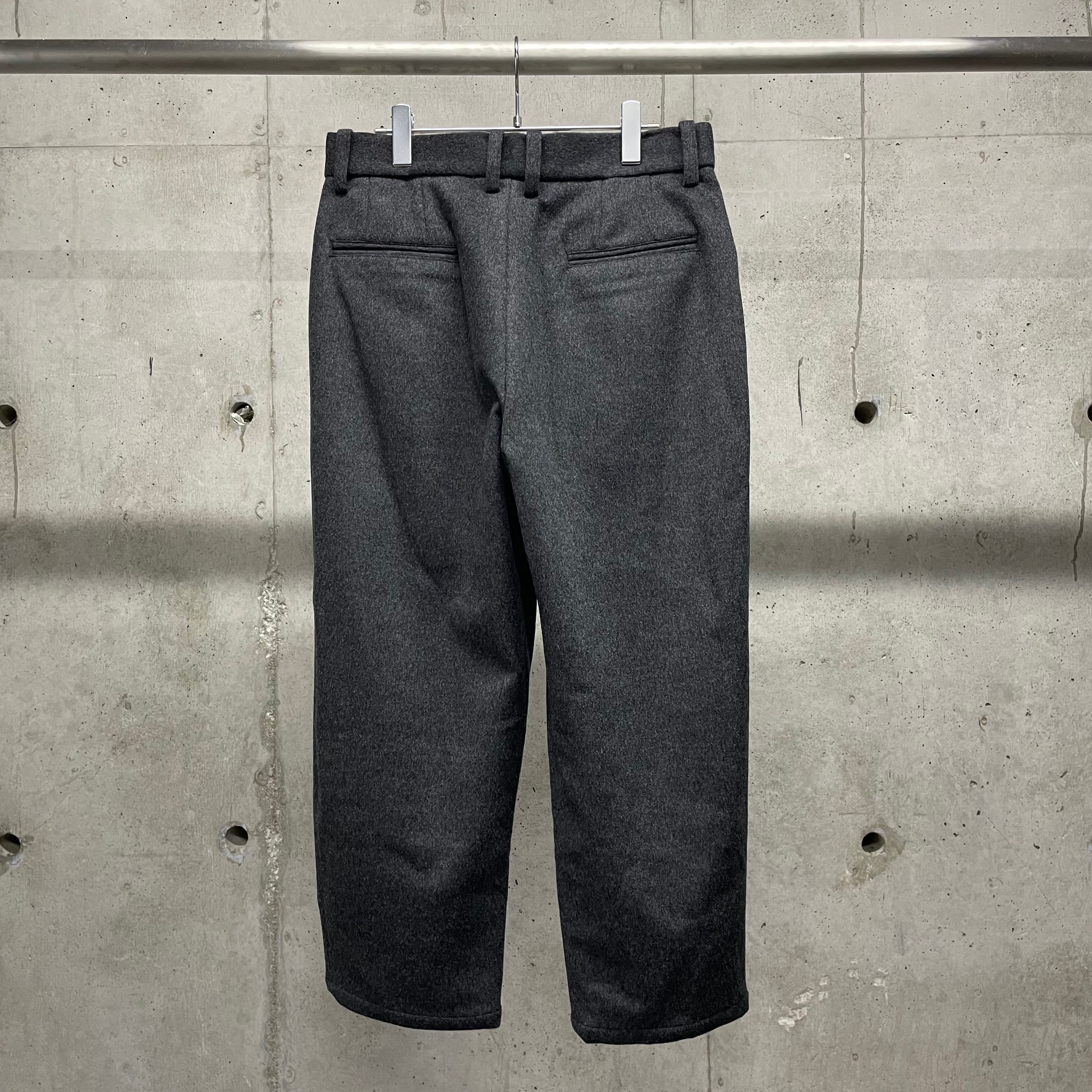 THE DAY WOOL CASHMERE 2 TUCK WIDE PANTS
