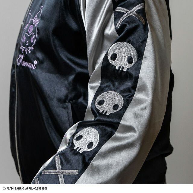 キャラジャン】 サンリオ クロミ レースブラック スカジャン（Lサイズ