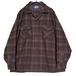 PENDLETON Vintage Ombre Check Open Collar Wool Shirt [1960s-] Vintage Wool Shirt