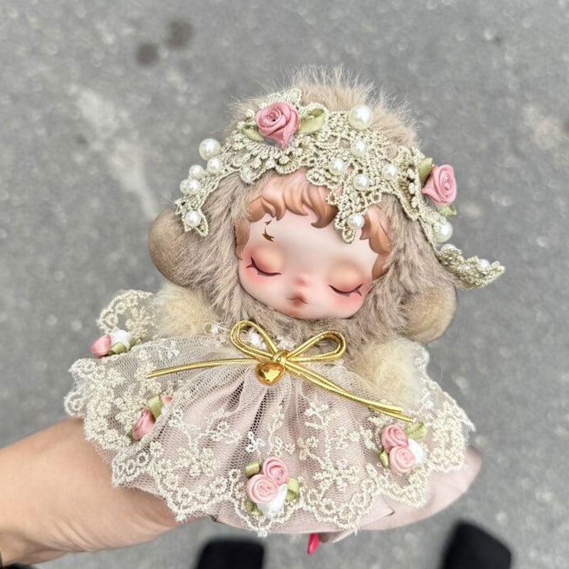 スカルパンダ プリンセスドレス レース花の装飾ワンピース+フラワー