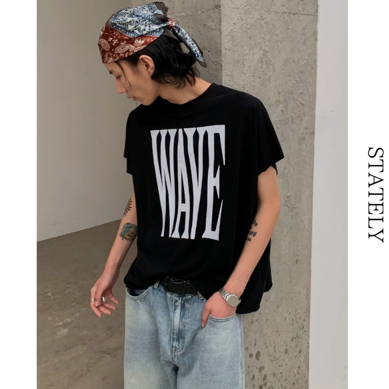 Wave Logo Tee/2color_T296・画像3