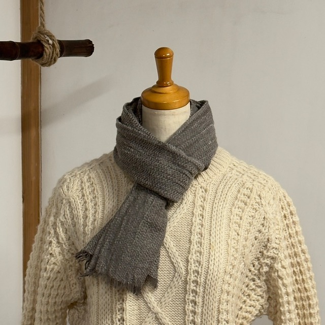 手染め 綿ウールやわらかストール｜夜叉五倍子染め（植物染め）｜futashiba248 / Cotton Scarf