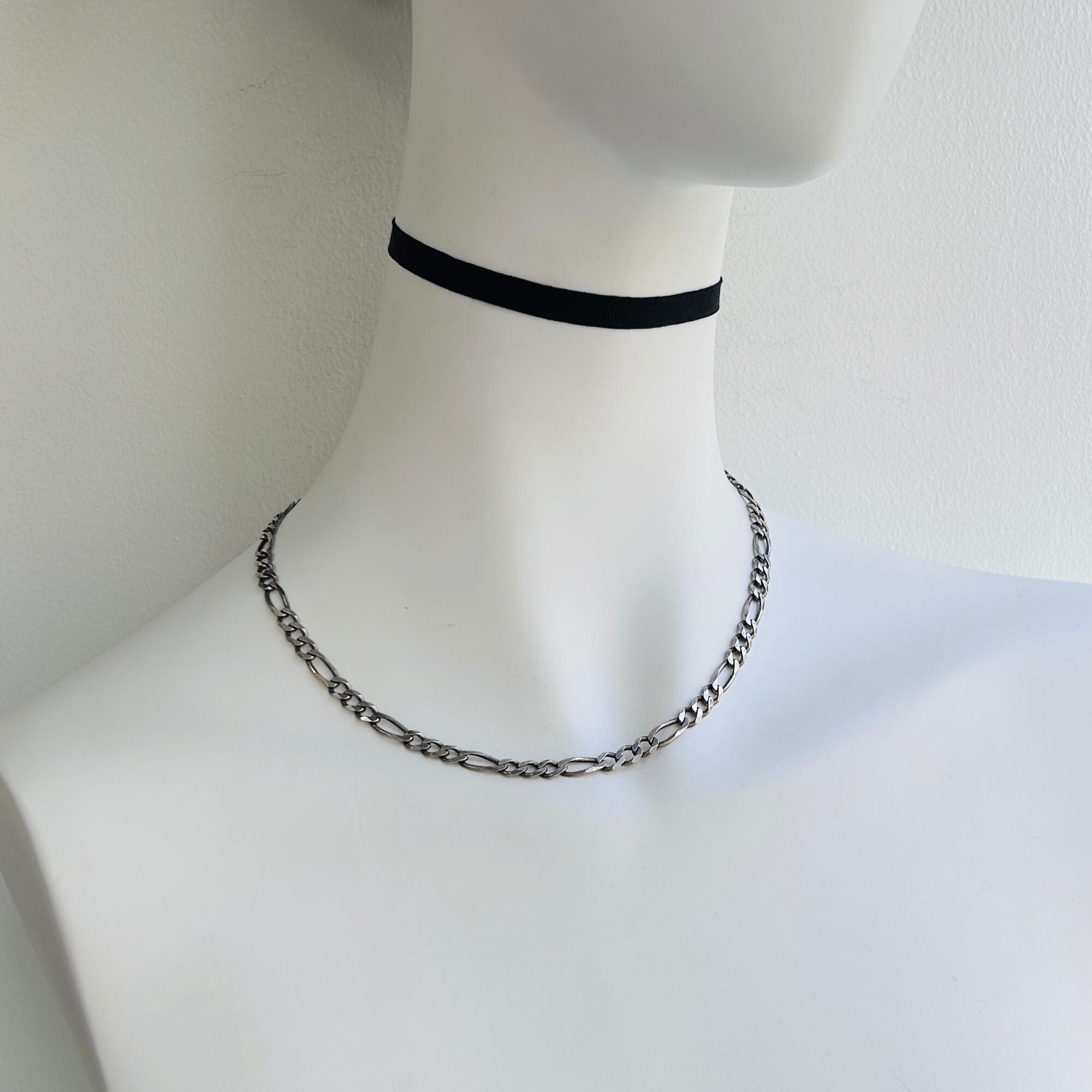 Italy シルバー925 フィガロチェーンネックレス（45.5cm） | Milo