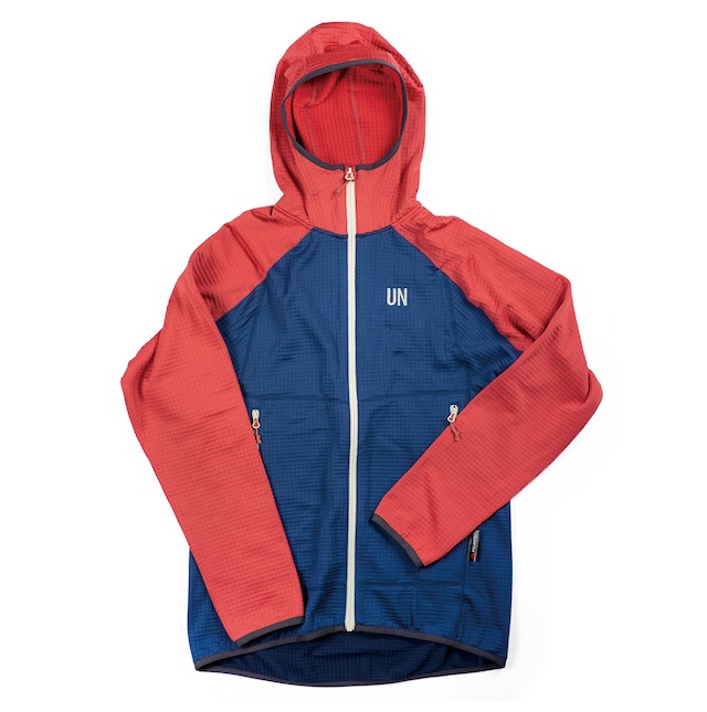 UN2100 Light weight fleece hoody / Navy : Red