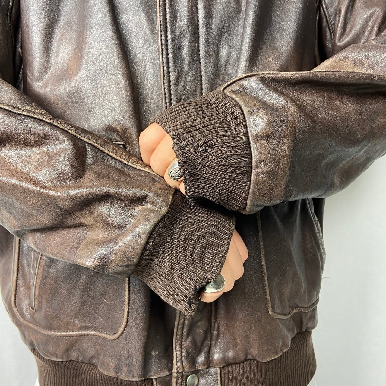 90年代 G-1 タイプ フライトジャケット レザージャケット メンズ2XL 