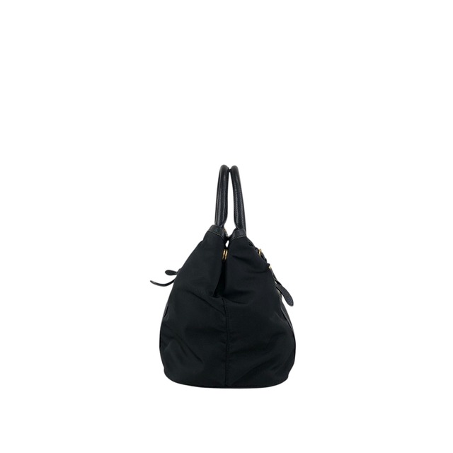 PRADA プラダ ハンドバッグ ブラック トライアングルロゴ レザー ナイロン 2way vintage ヴィンテージ オールド jun4wc