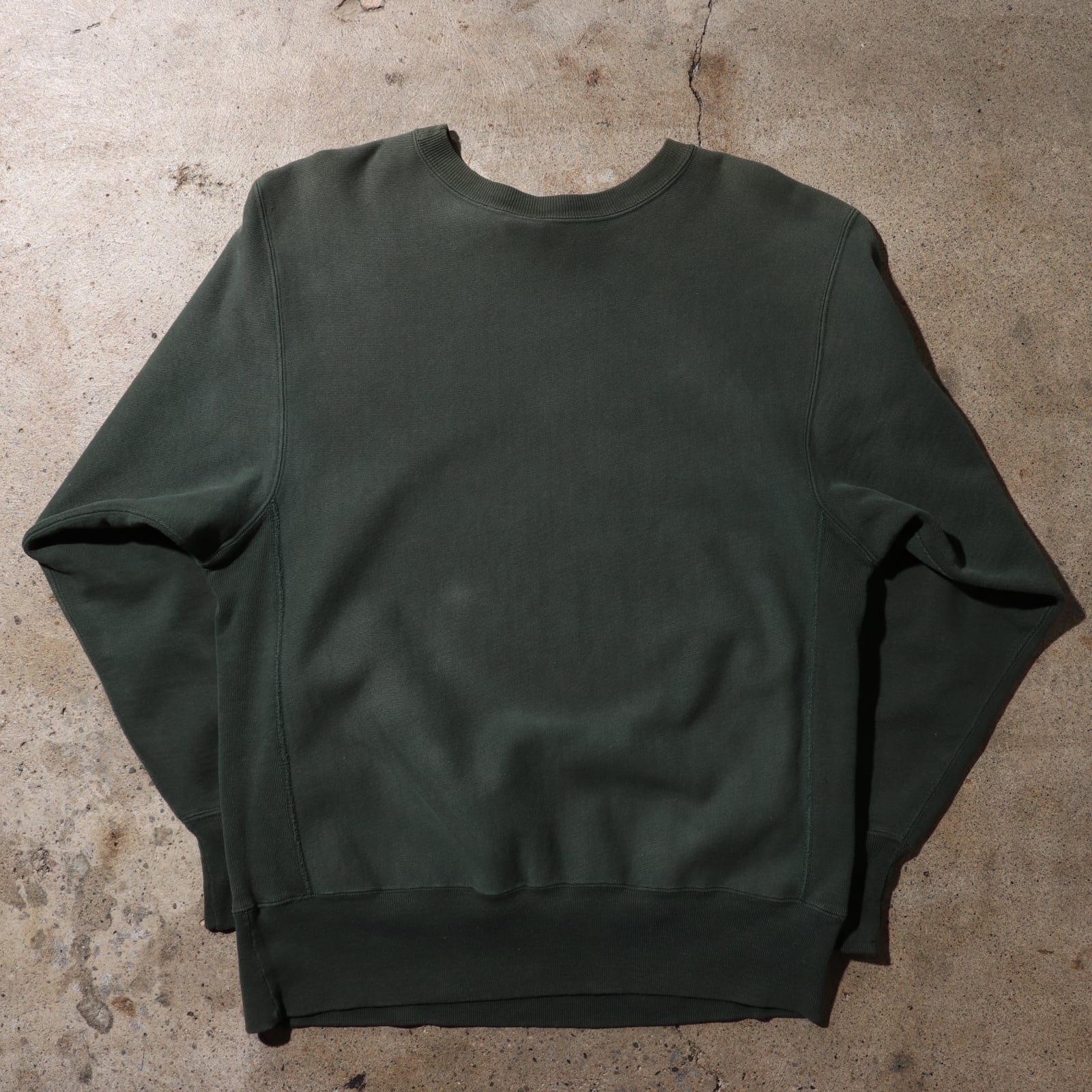 目無し 90s L 緑 リバースウィーブ チャンピオン スウェット グリーン 