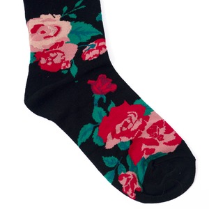 Flowers socks black フラワーズ ソックス ブラック