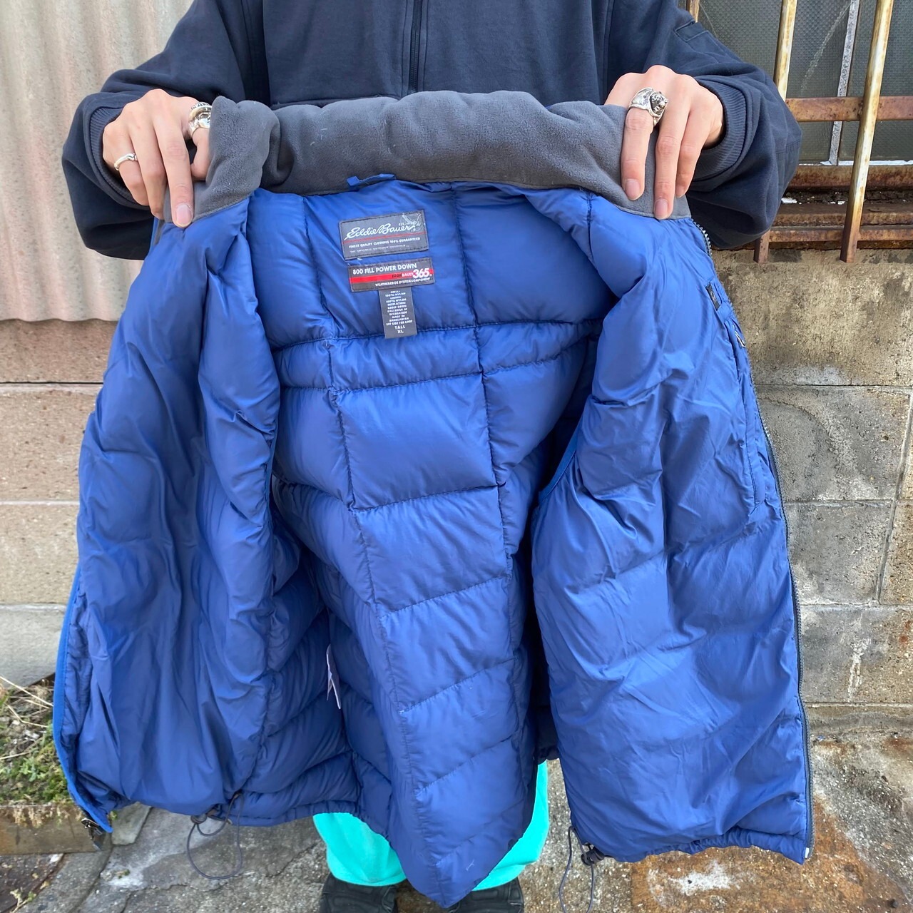 Eddie Bauer エディーバウアー グースダウンベスト メンズXL 古着 