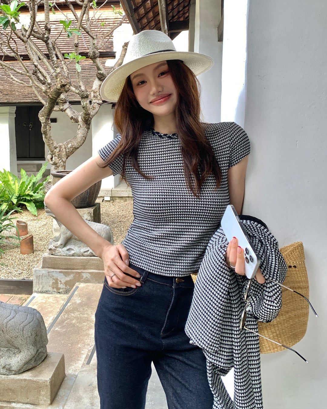 ハーフスリーブ×カーディガンセットトップス S26183