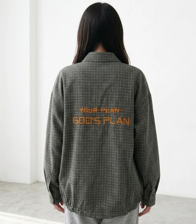 ナンバーミーTOKYO" BACK COLOR CHECK SHIRTS JACKET"GREEN