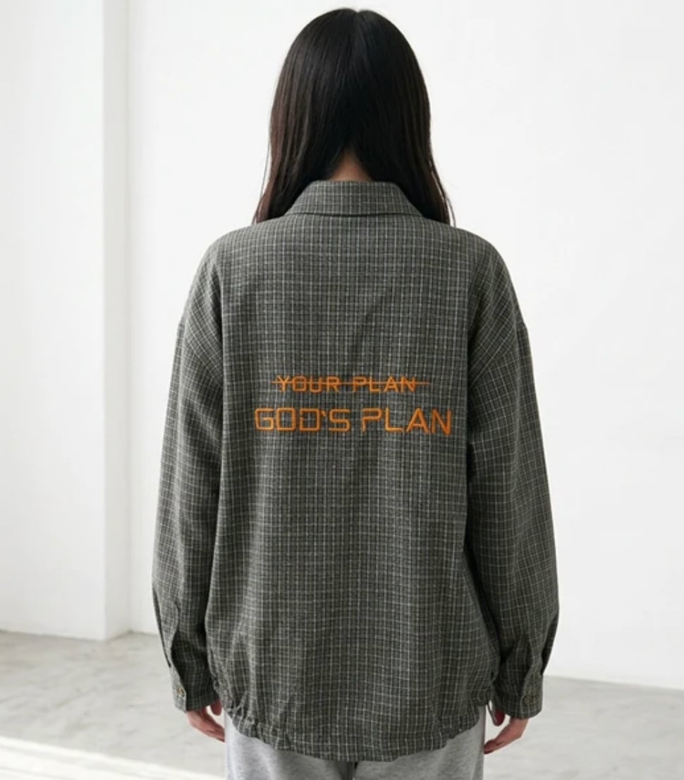 ナンバーミーTOKYO" BACK COLOR CHECK SHIRTS JACKET"GREEN