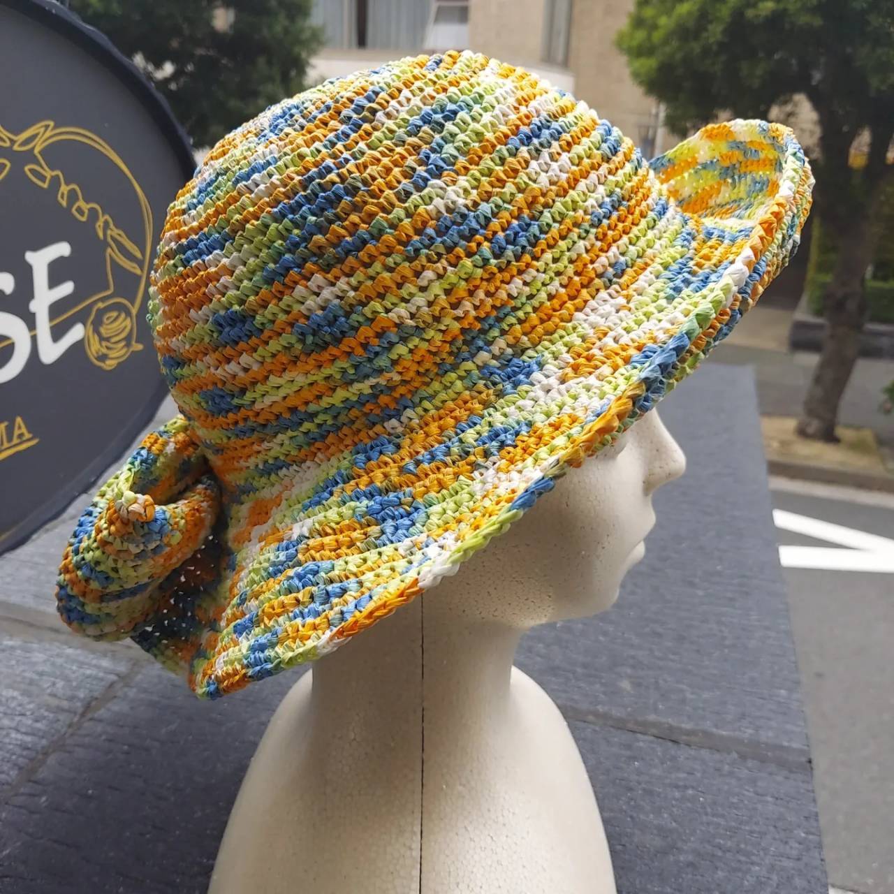 スイカ帽子☆ 子供 麦わら帽子 エコアンダリア 48cmサイズ ホット 