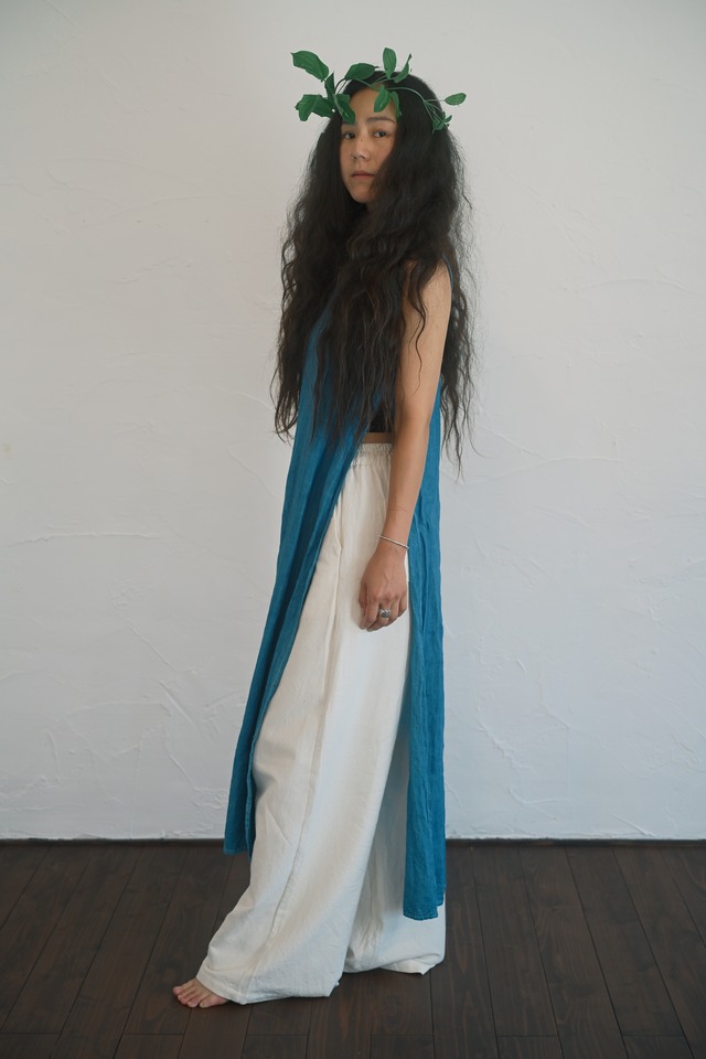 Indigo Dyed Linen Top