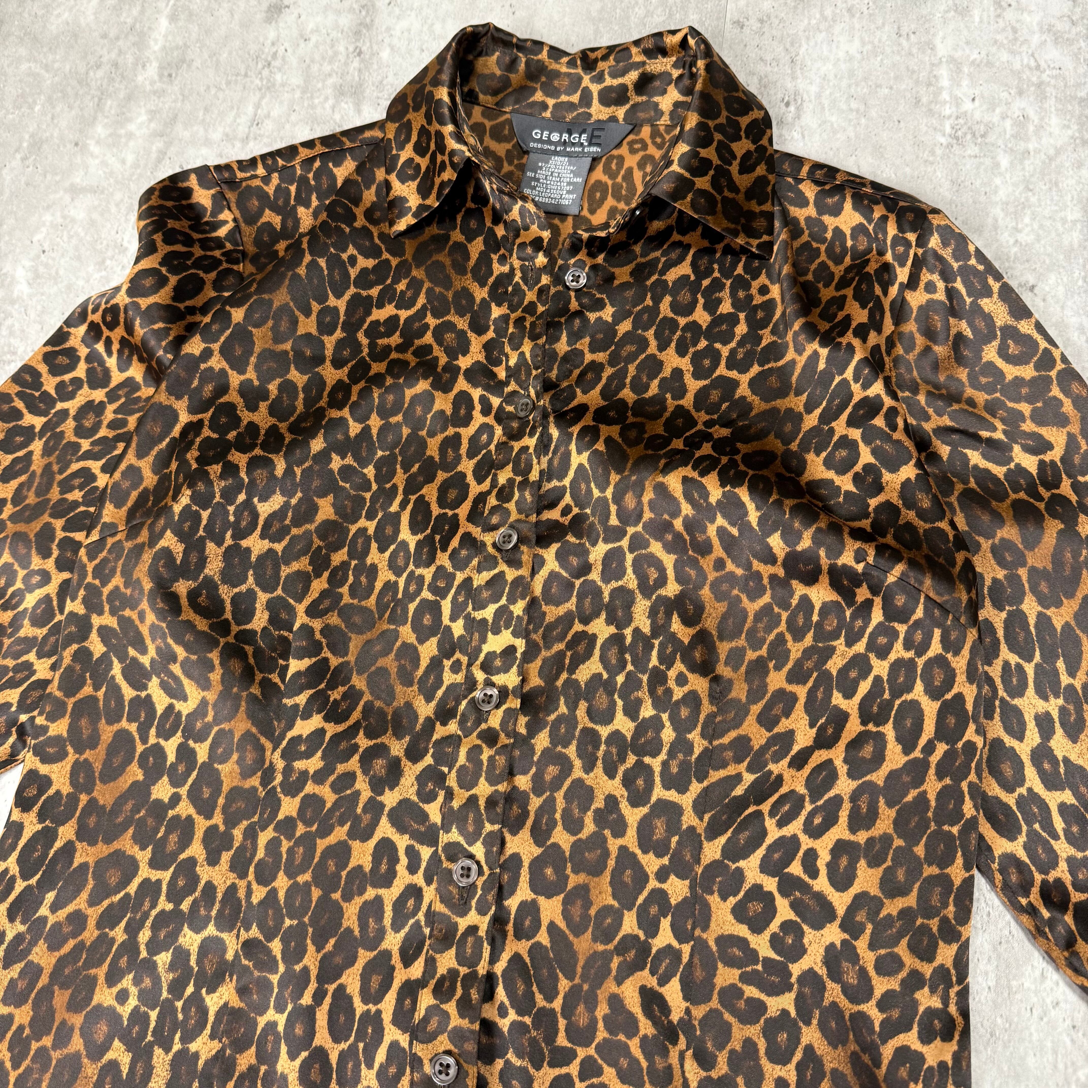 アニマル柄 長袖シャツ 総柄シャツ ヒョウ柄 豹 レオパード | new.v