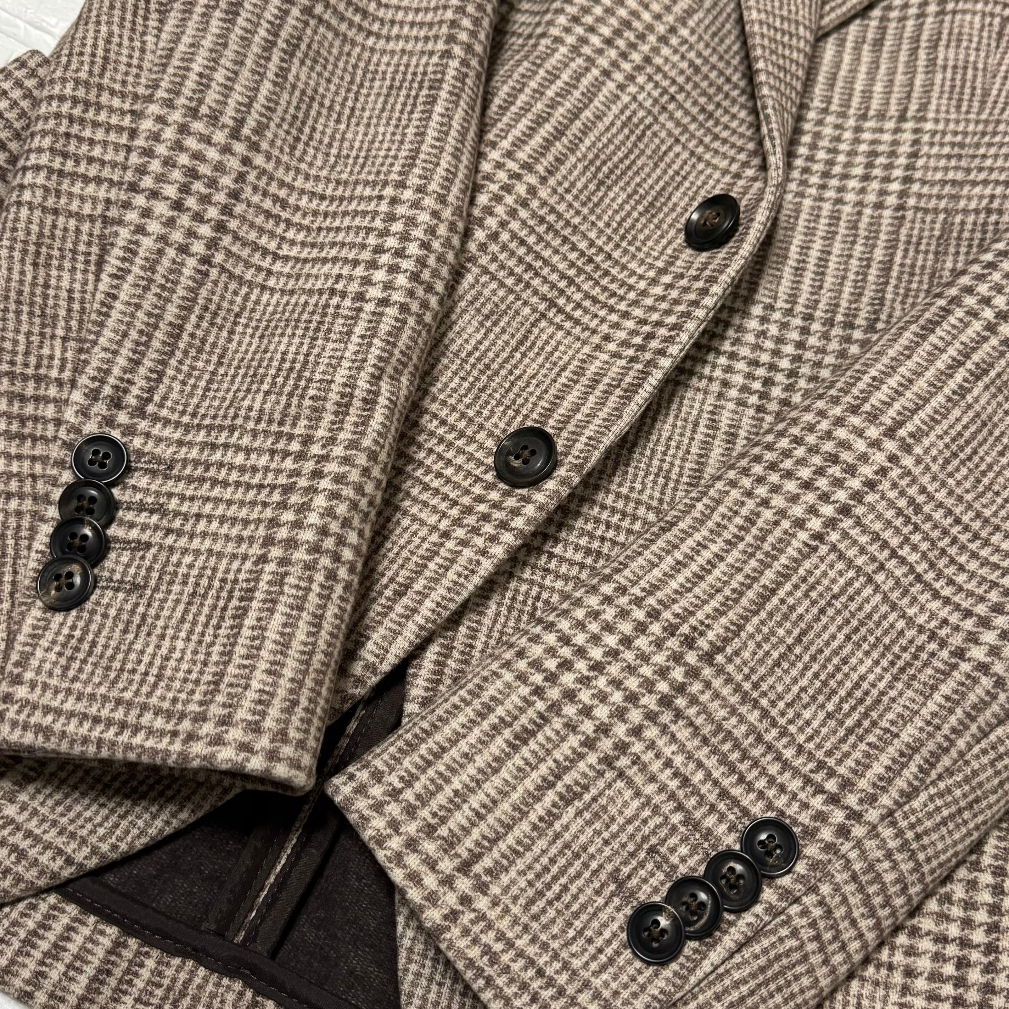 CIRCOLO 1901 グレンチェック コットン ジャージージャケット