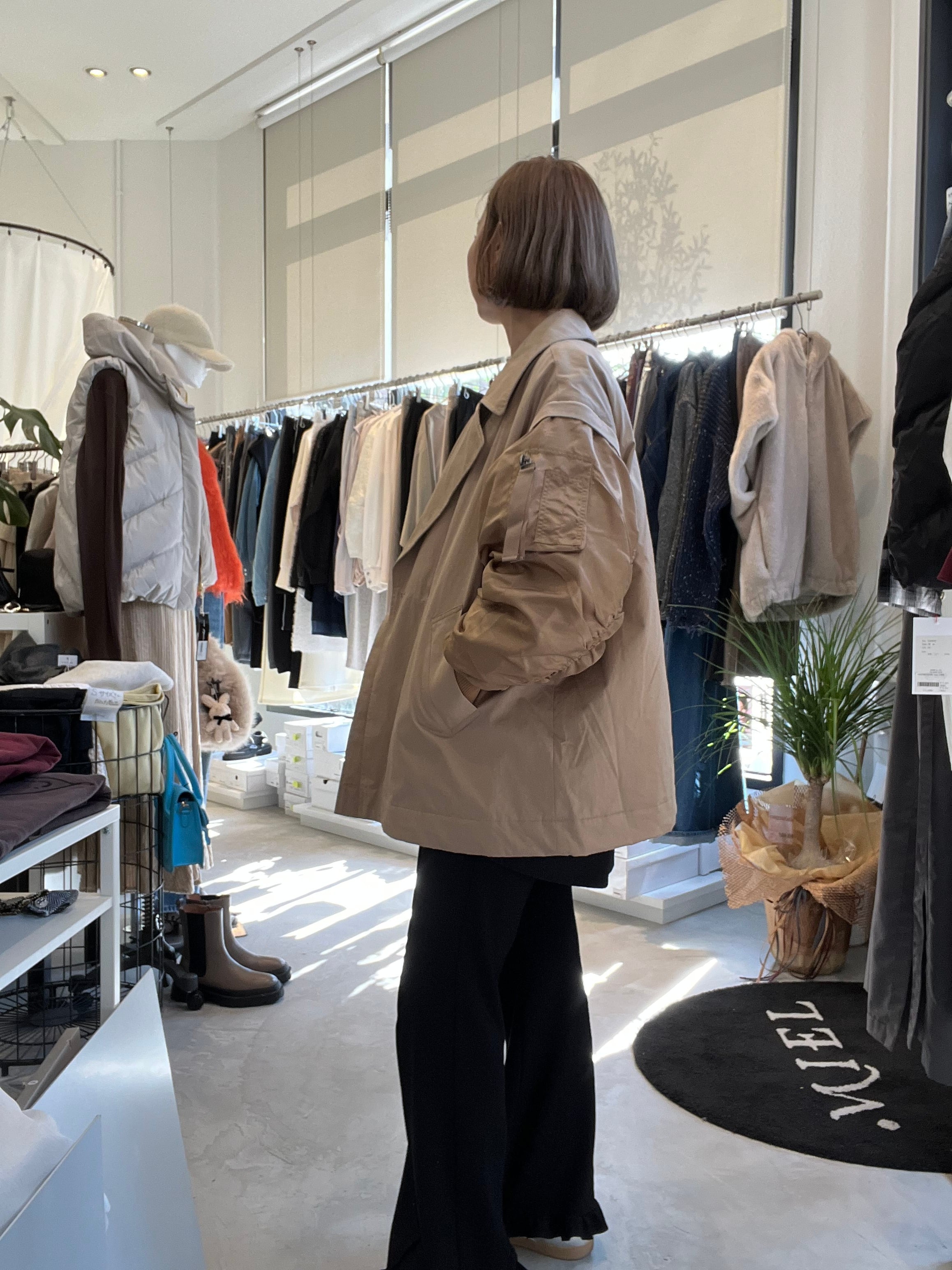 【SELECT】MA-1スリーブビッグカラーハーフコート 42-0186