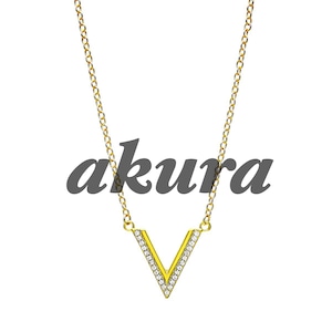 Premium V Necklace gold