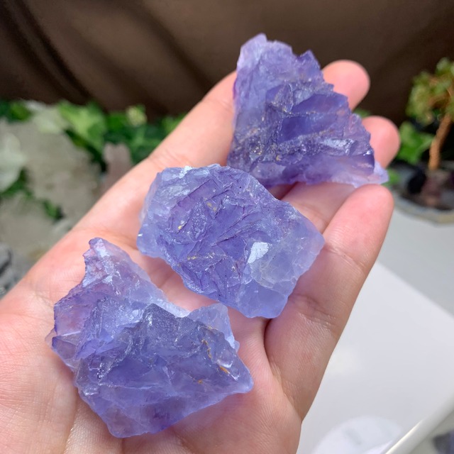 45.3個セット☆幻想的な色合い☆ヤオガンシャン産・パープルフローライト原石