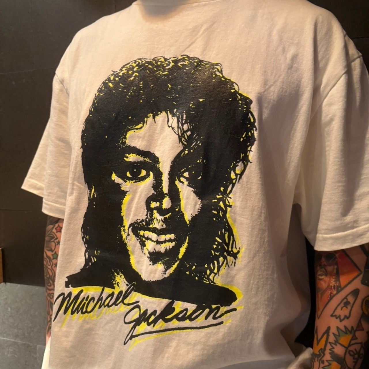 RIVERSIDE BASE 『R.I.P. KING OF POP』 T-SHIRTS WHITE