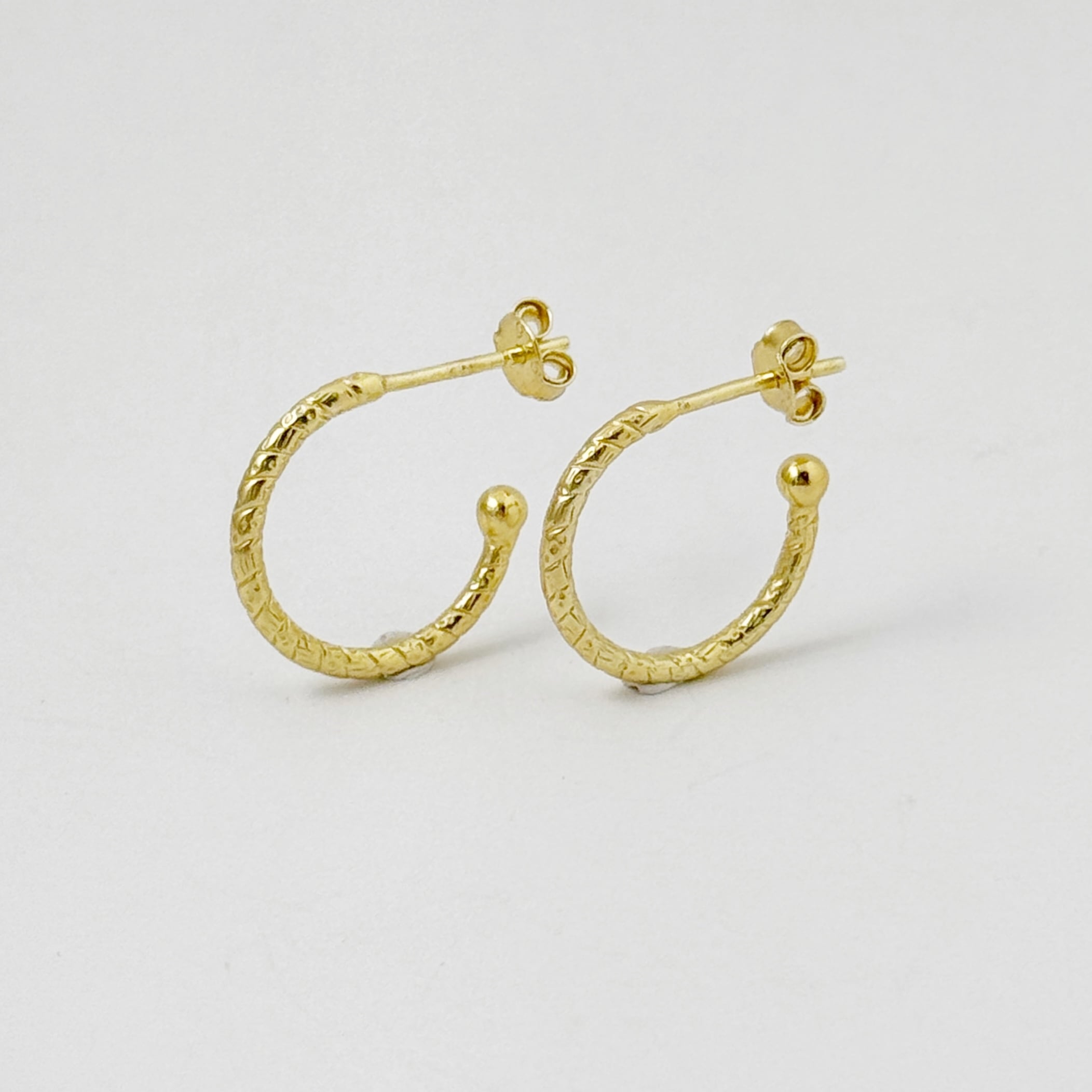 Gold Coating スタッド フープ ピアス small