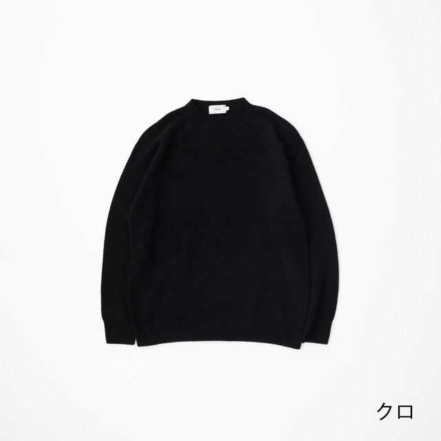 リネン RINEN 2/15ウール天竺編み(ホールガーメント) クルーネック(R17580)全4色