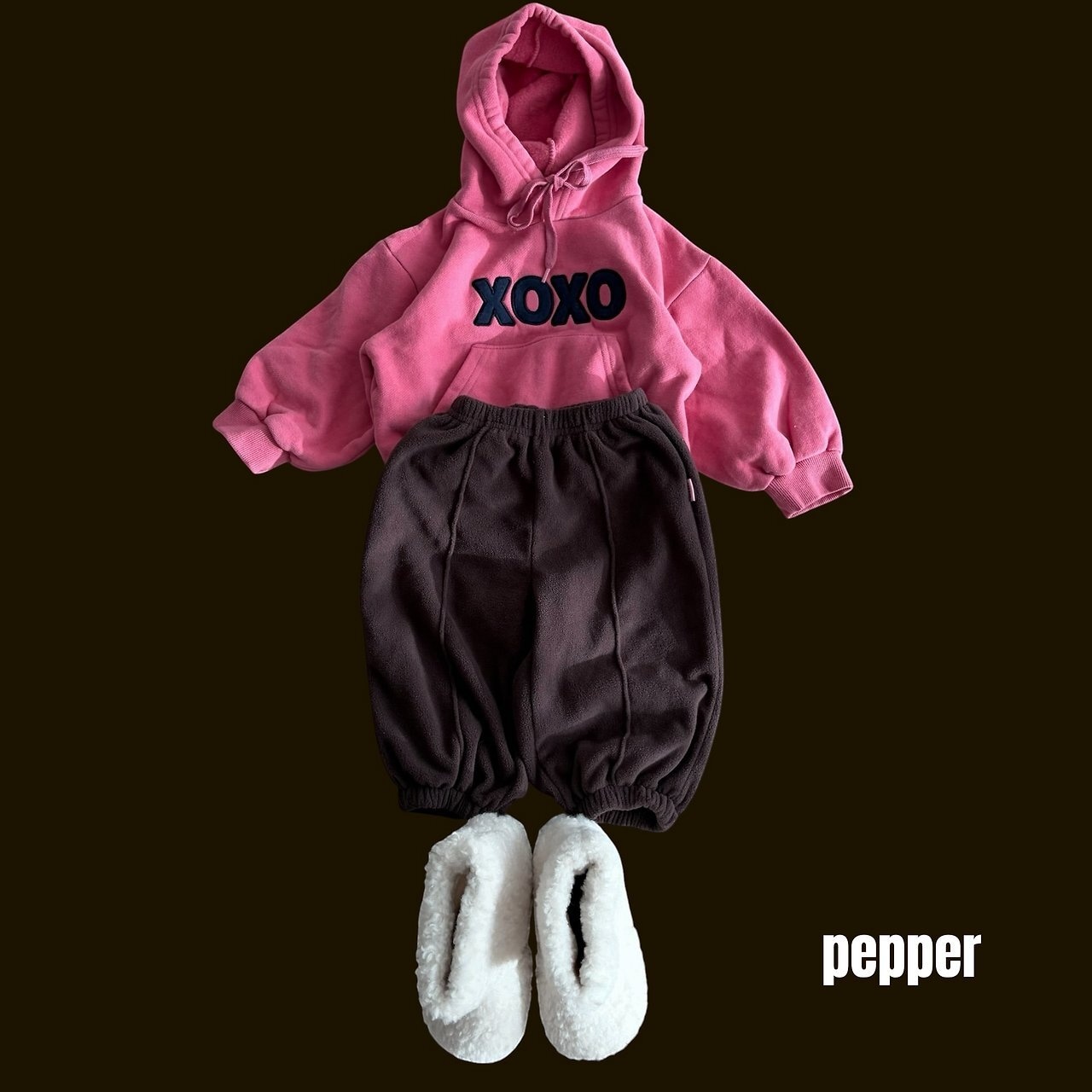 ペッパー / PEPPER / XOXOフーディー / 韓国子供服 / キッズ / 26winter〖取寄〗*XS~XL*