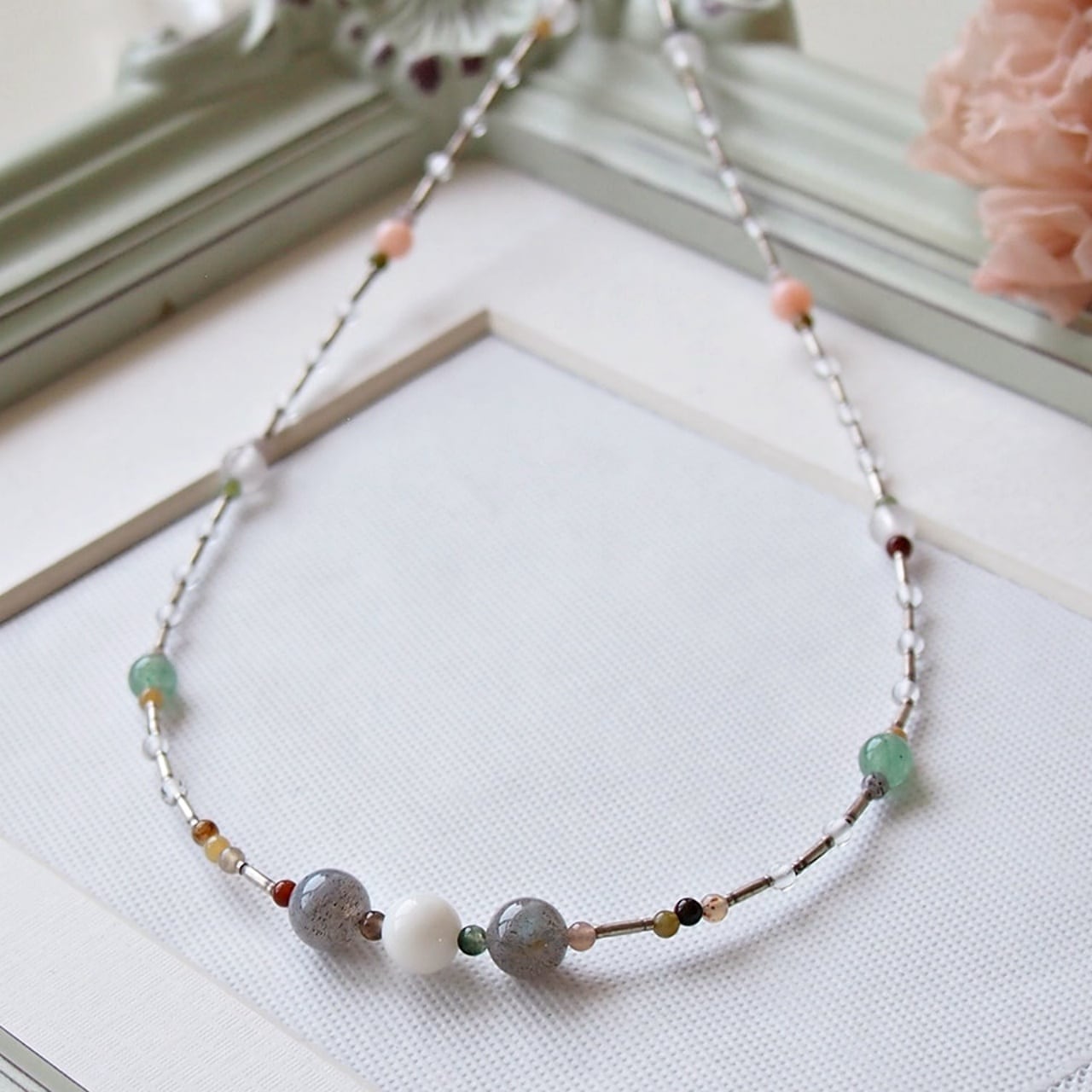 白珊瑚/天然石/ネックレス/カレンシルバー | ChocoRal Jewelry