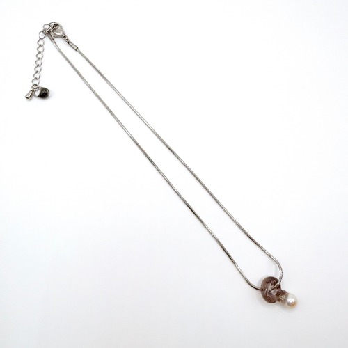 【受注】aokiyuri×glint×petter:rosso　Snake silver chain necklace