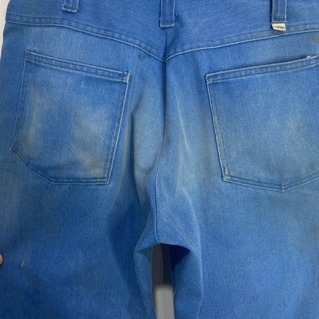 70s ディッキーズ　フレアデニム　タロンジップ　ブリーチ　W32 L31