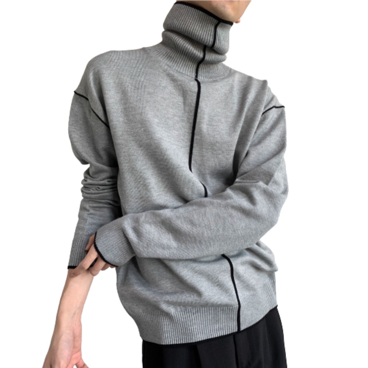 ラインモックネックニット TB1729・画像3