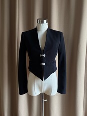 vintage metal hook remake short jacket-5196-3
