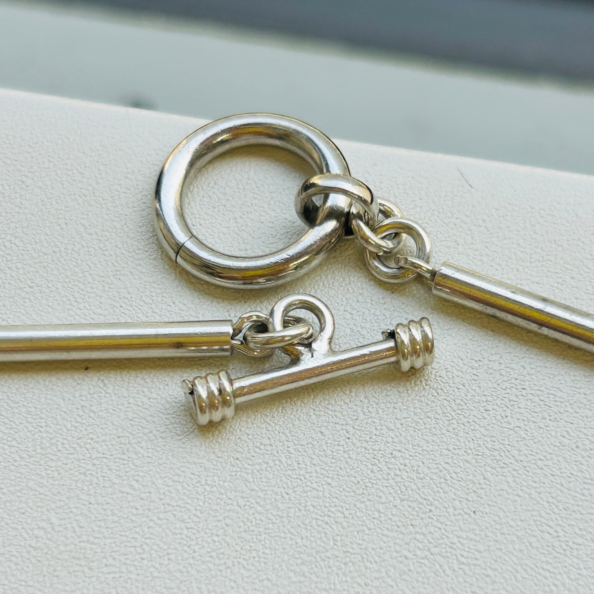 Mexico 925 トグルチェーンネックレス VINTAGE シルバー シルバー925 BEADS ＆ BAR トグルネックレス | Milo Antiques & Vintage
