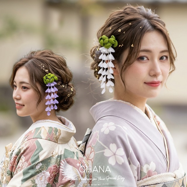 つまみ細工髪飾り 成人式 和婚 結婚式 卒業式 七五三 和装 白無垢 振袖