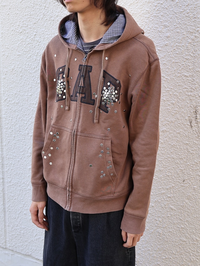 【Hannah Creak/26aw】Studded Hoodie gap body khaki