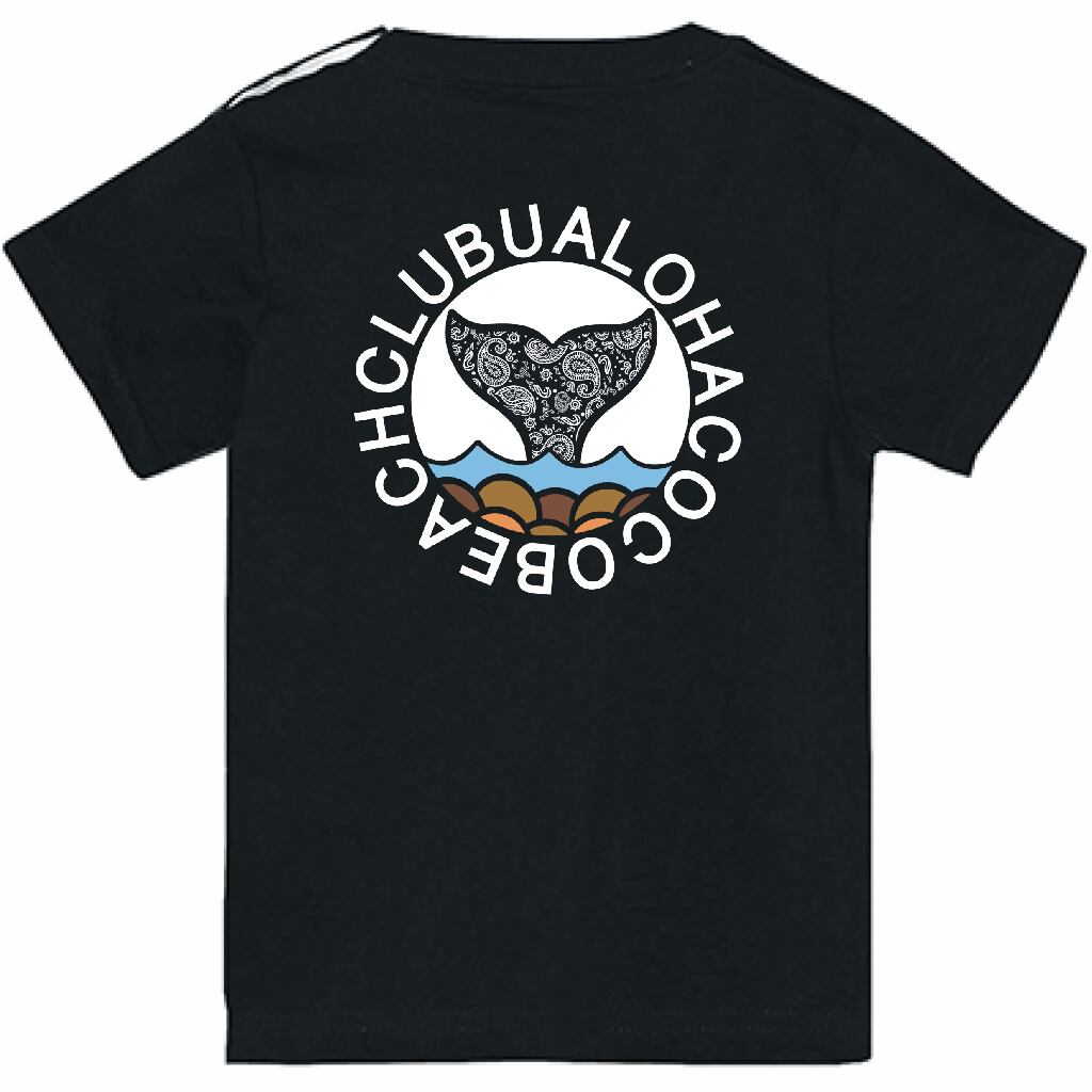 Whale tail fin tee【baby size】BLACK