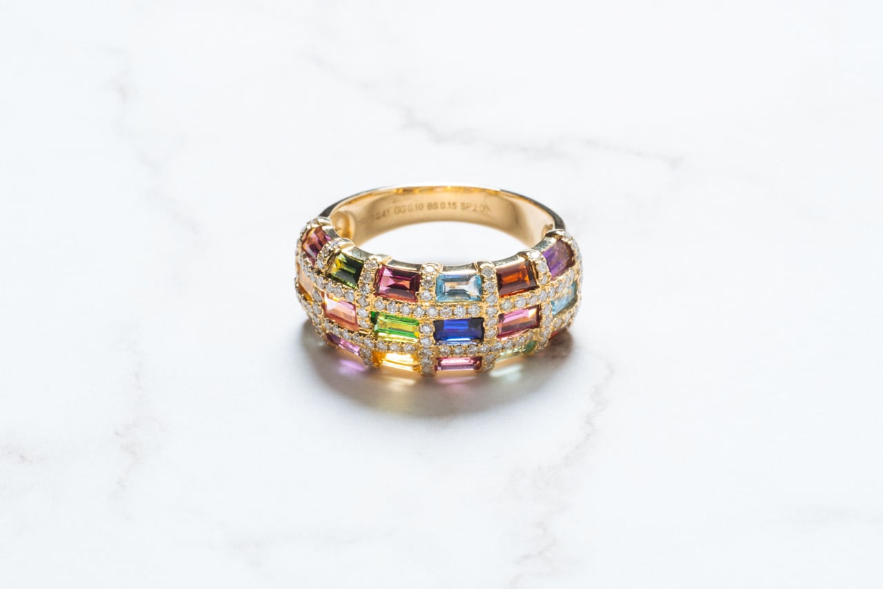 マルチカラー天然石＆ダイヤモンドリング | 中村江里子セレクション  