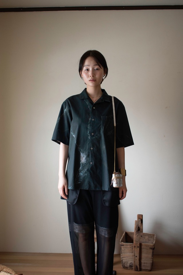 rūpa print fabric shirt size1 "All living things have meaning "