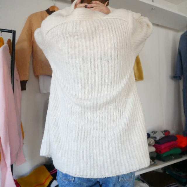 Volume knit cardigan