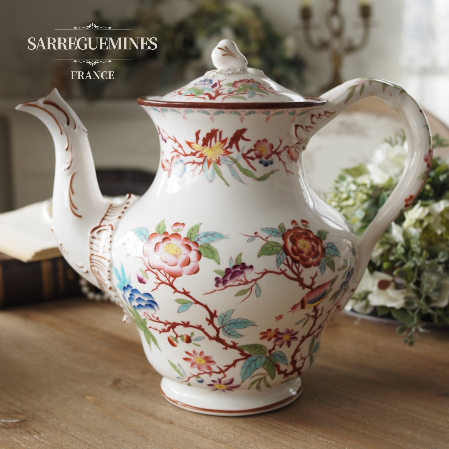 フランス サルグミンヌ窯 MARKET MAHOROBA - サルグミンヌ Sarreguemines 1960s フラワーベース 蕾型 黒釉 Atelier 花瓶・フラワースタンド