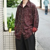 wave chain stitch design shirt