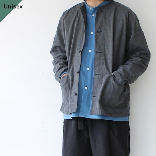 【ラスト１点】HARVESTY シャンブレーアトリエジャケット Big Atelier Jacket　（Charcoal）