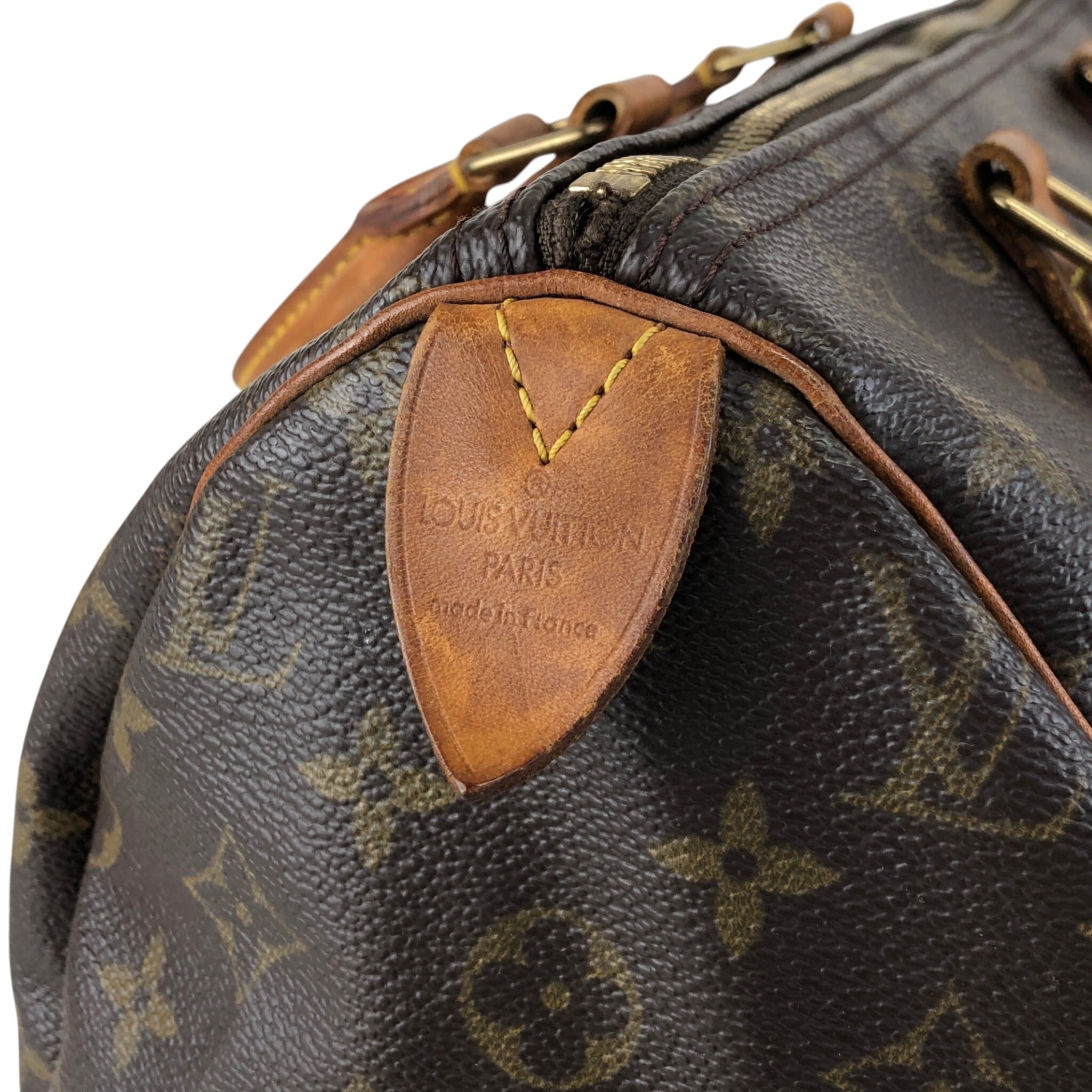 LOUIS VUITTON ルイヴィトン モノグラム ハンドバッグ ブラウン PVC