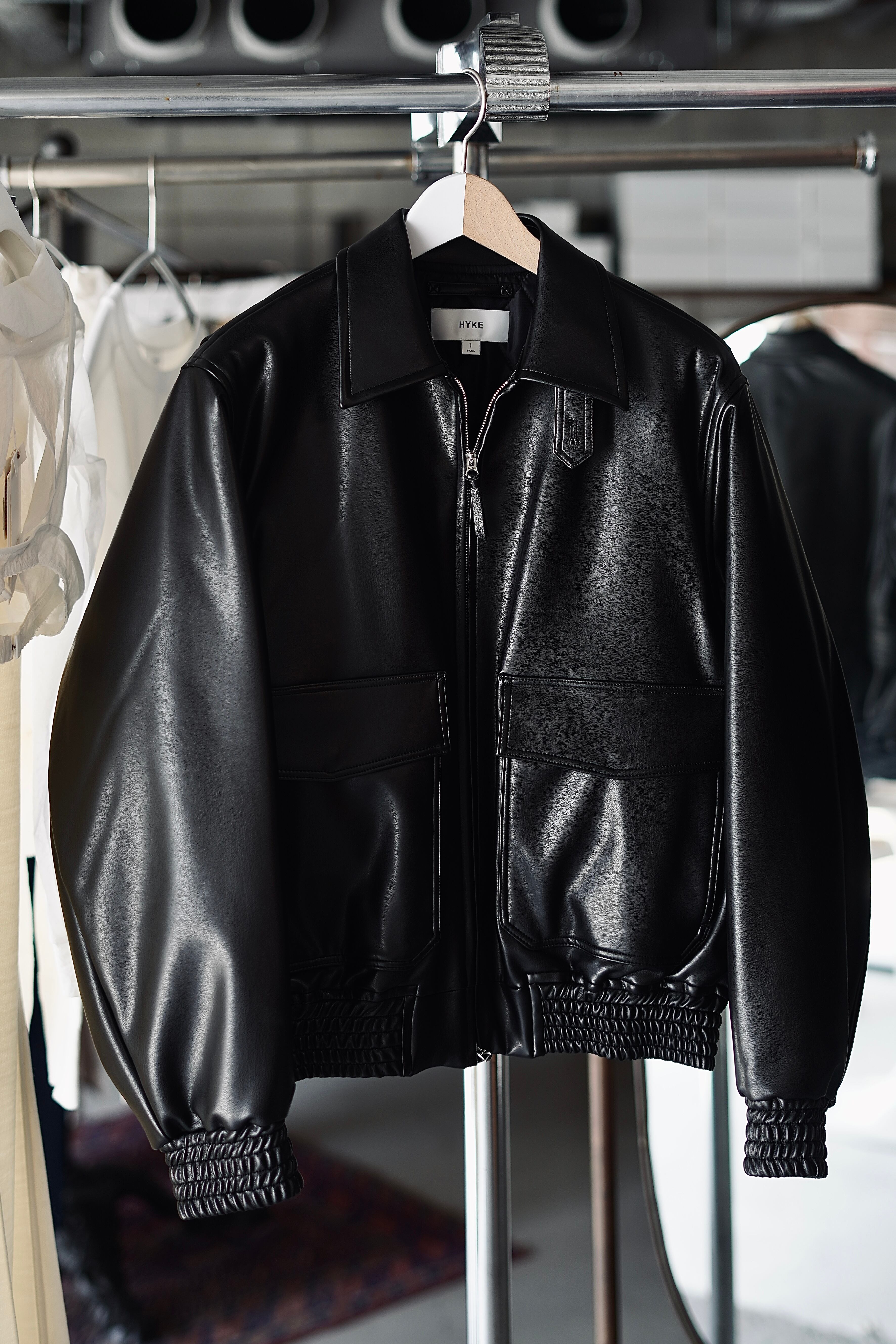 タグ付き】HYKE FAUX SHEARING JACKET 起こっ SMALL 黒