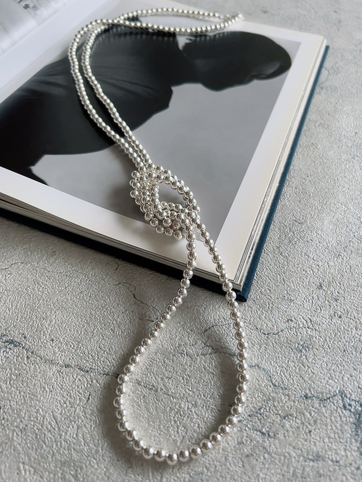 シルバー925スーパーロングボールネックレス （5㎜、120㎝） | 上品な