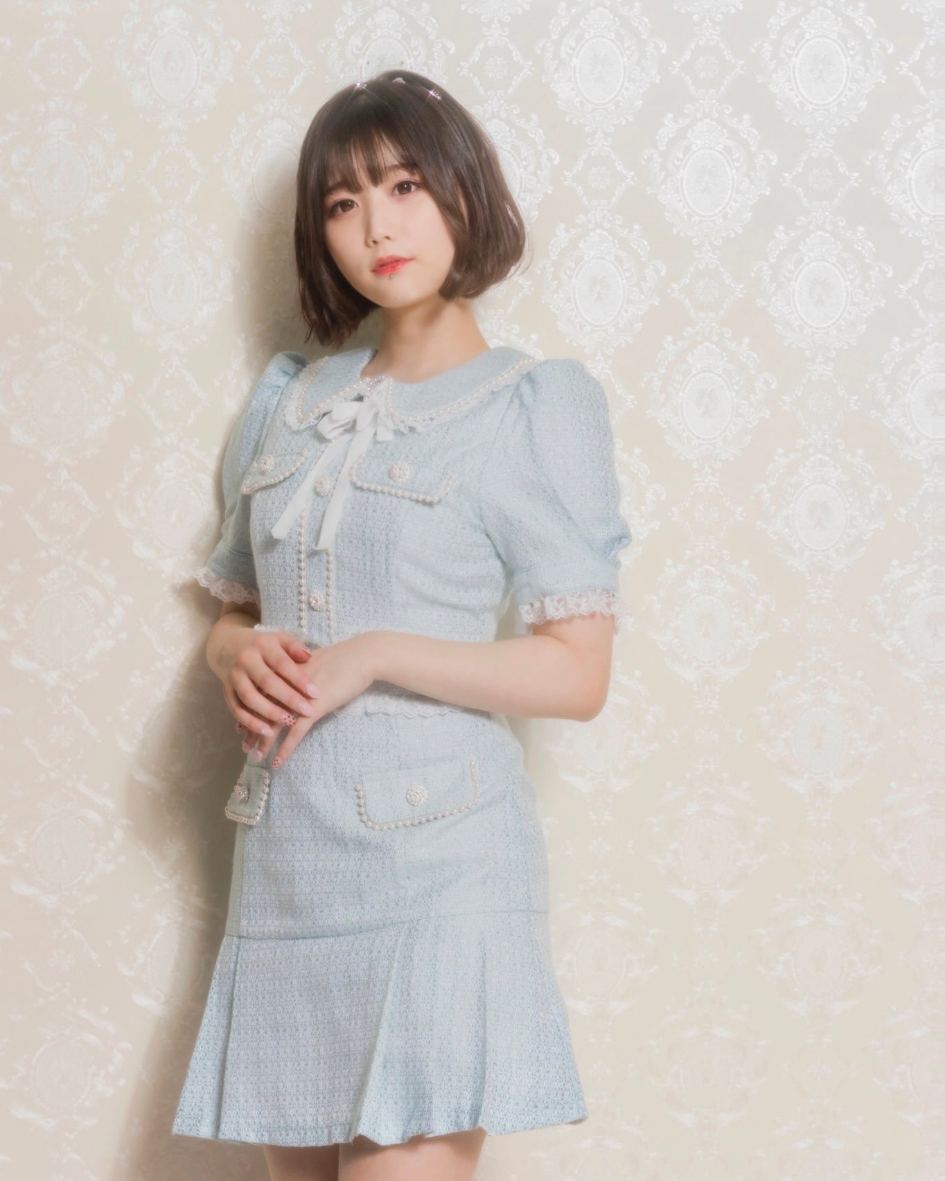 ManonMimie】Romantic Tweed Mini One-Piece | Manon Tokyo