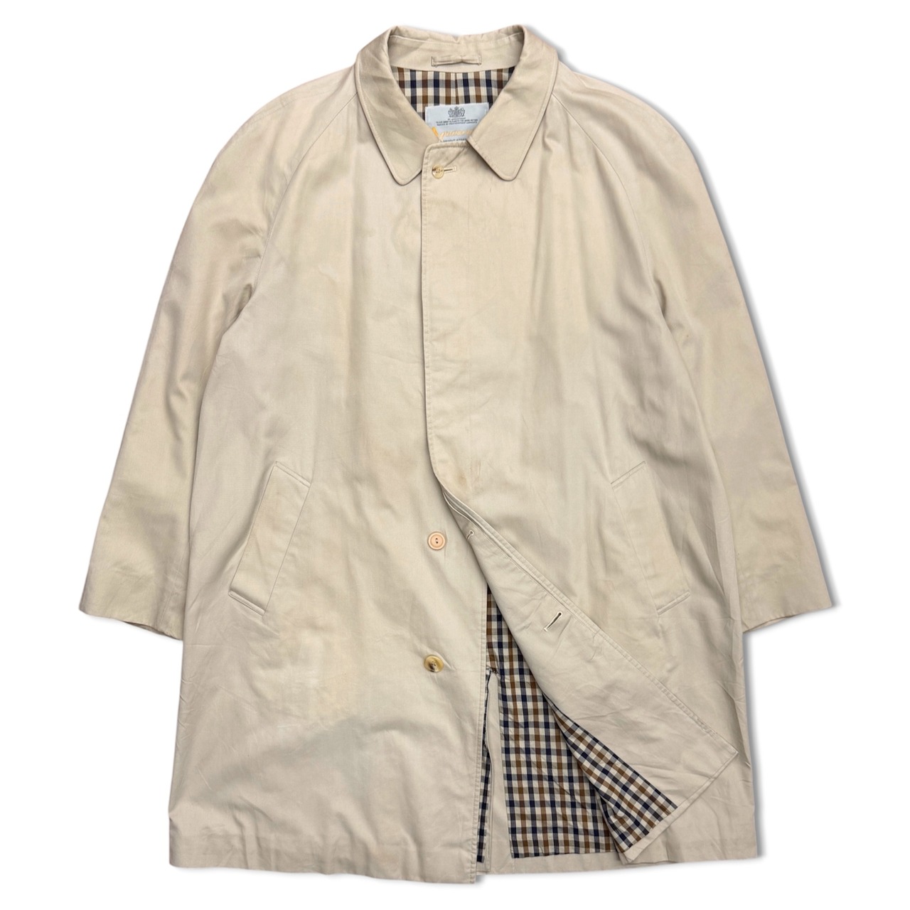 【Aquascutum】アクアスキュータム　バルマカンコート　