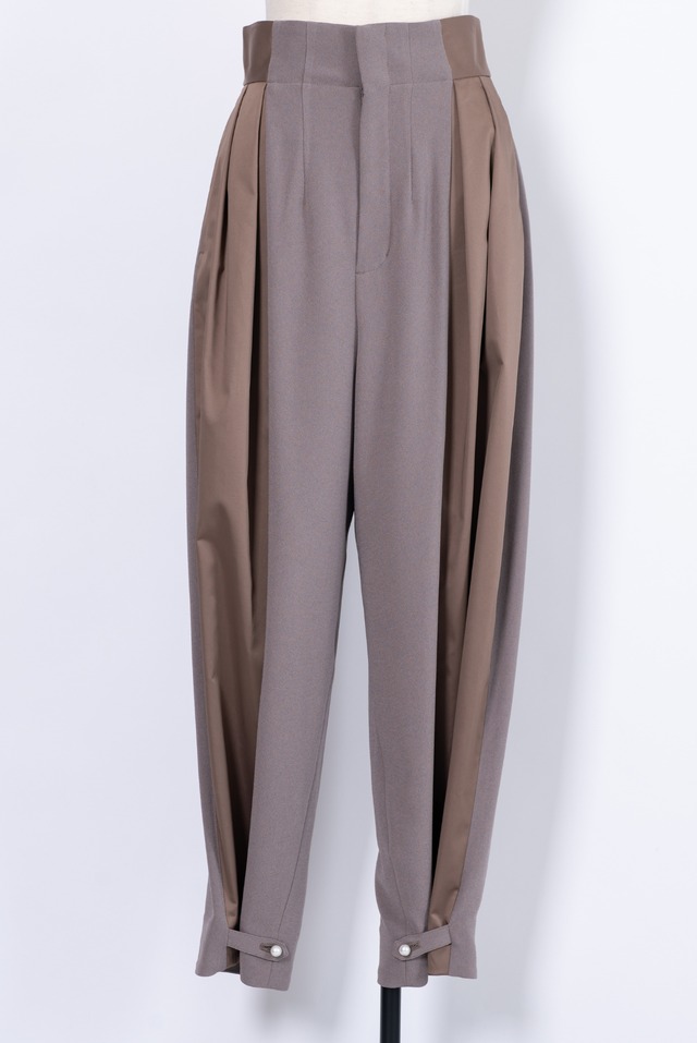 Pearl Tuck Relax Pants MOCHA