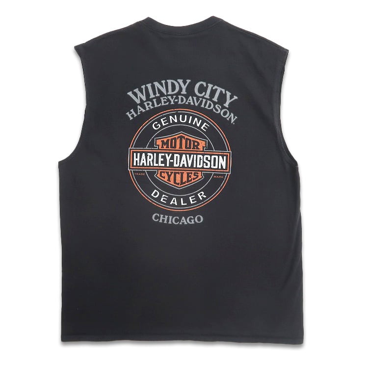 Harley-Davidson ノースリーブ デカロゴ ブラック XL 0857 Harley-Davidson ノースリーブ デカロゴ ブラック XL 0857